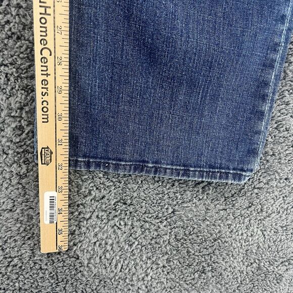 7 For All Mankind Brett Jeans Dark Wash Denim Bootcut Mens Size 36 X 32 Western - Picture 3 of 9